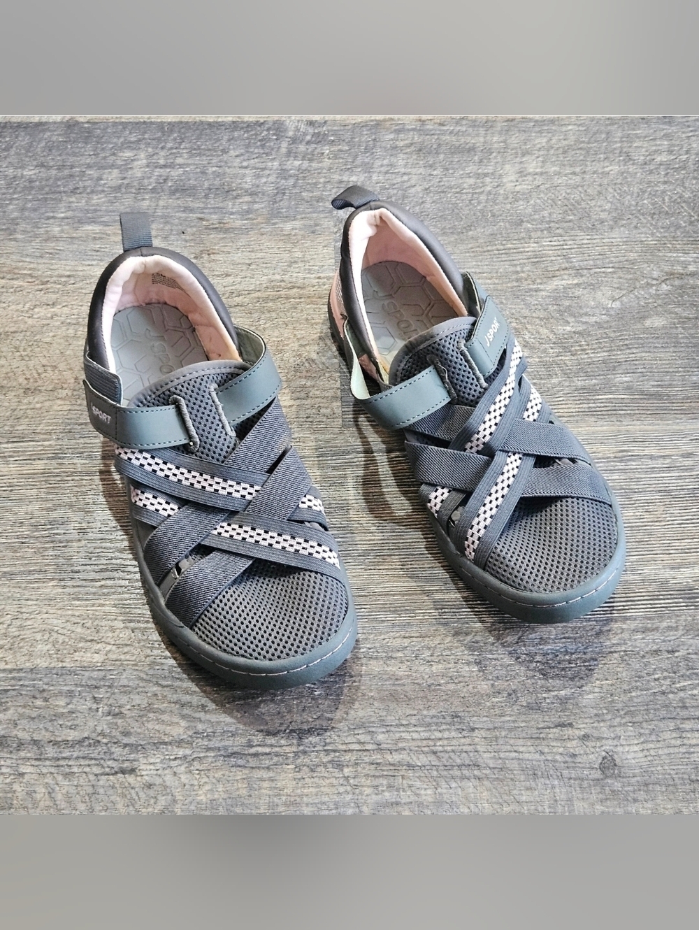 J Sport Slip On Essex On Hook Loop Shoes Women 7.5M